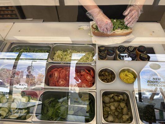 Fresh toppings!  Love that they have chiles - $0.50 extra.