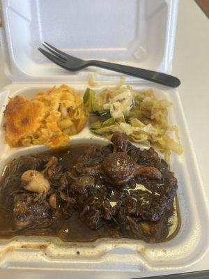 Oxtail Fried Cabbage Mac and Cheese