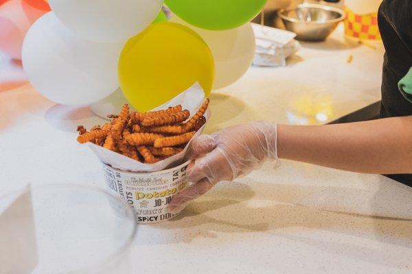 Sweet Potato Fries in bbq flavor