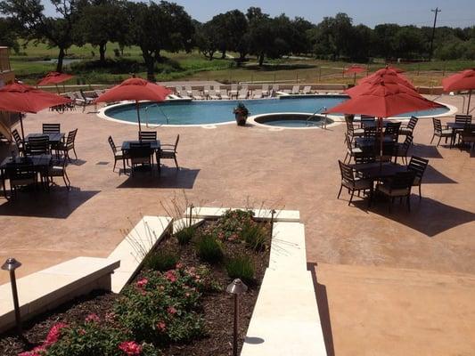 Beautiful pool area with golf course views!