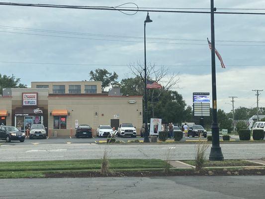 Degenerates with nothing better to do then to "hang" in the DD parking lot. Go home!