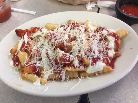 Salvadorian French fries!  Yummy!!!!