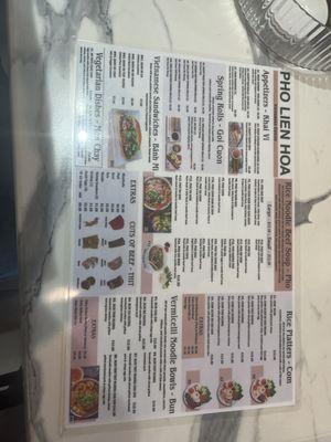 Food menu