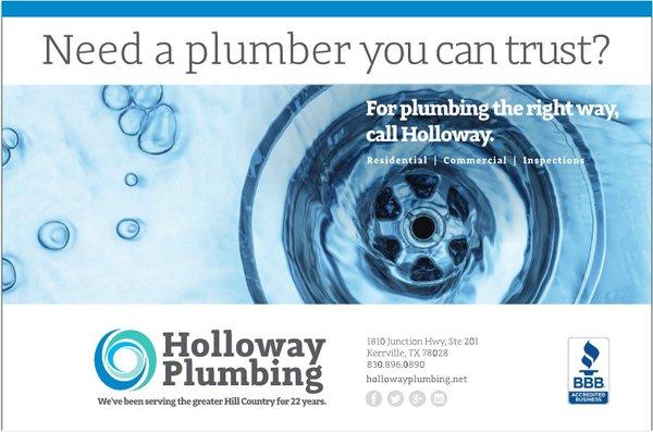 Need a plumber you can trust? Need it done right the first time? Call us!