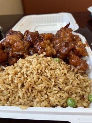 General Tsos Chicken, Sesame Chicken and fried rice