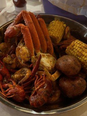 Snow crab, crawfish, and shrimp