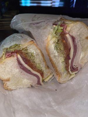 Make your own sandwich - Pastrami Turkey Muenster Cheese lettuce tomato and Mayo on a hero. Still my go to deli 2 years later.