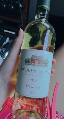 bottle of vignoles