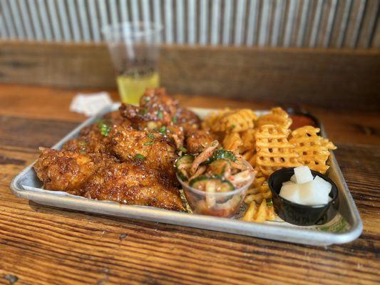 10-Piece Wings Combo w/ side Spicy Cucumber Kimchi