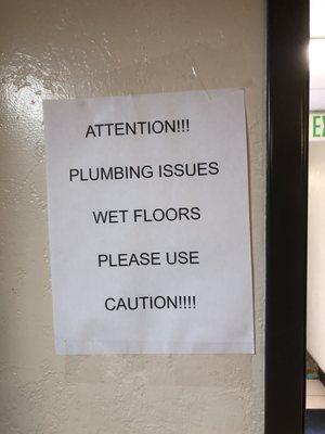 This sign explains why our toilet was clogged