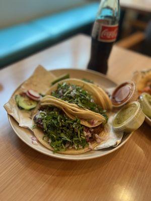 3 Steak Tacos + extra onions and cilantro