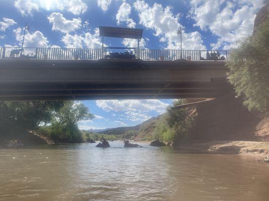 zion tubing down the river !