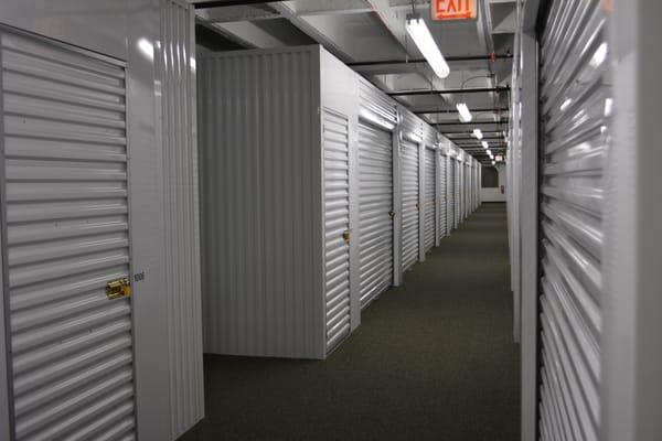 Carpeted halls in Climate Controlled Chicago Storage units