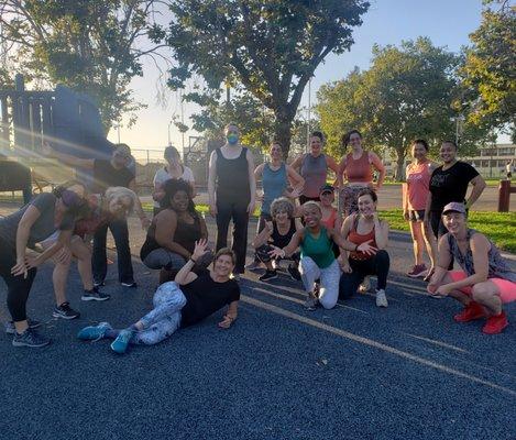 Some of the Zumba Crew at my Outdoor Class @ Bushrod Park. CardioWithCarah.com