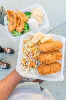 Crispy Shrimp Mini Meal, Island White Fish Aloha Plate