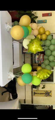 We offer balloon arrangements