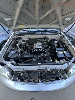 After the service they made sure they left the engine bay looking clean. 300k miles btw!