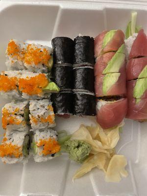 Super California roll, tuna roll & Tuna Lovers roll