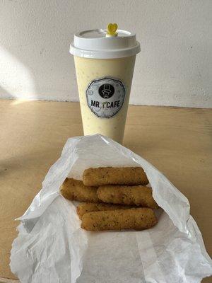 Mango Pomelo Sago and Cheese Sticks