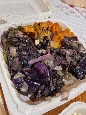 Hot bar haul: purple cabbage and sweet potatoes- OMG!!!!