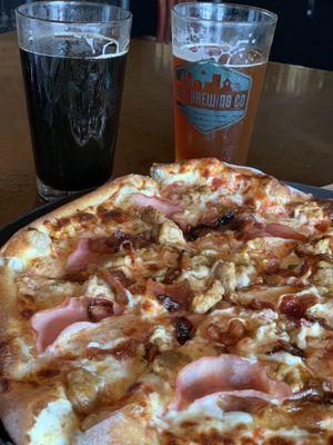 We enjoyed the Lilly's Revenge pizza along with the Pig Farm Porter and Triple A.