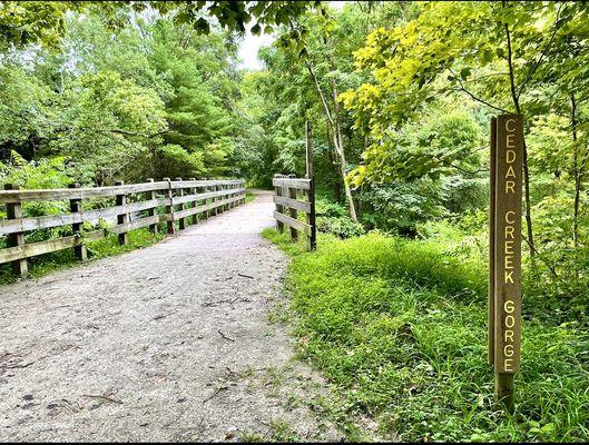 Bridge over Cedar Creek Gorge