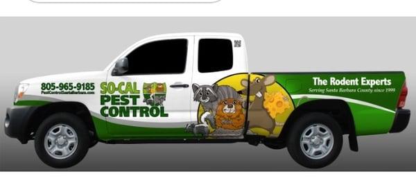 One of our pest control trucks that serve Santa Barbara County