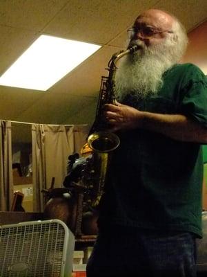 Saxophonist Paul Flaherty