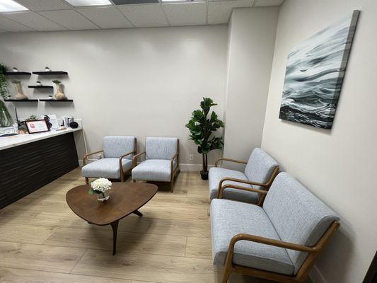 Waiting room - wide and comfy chairs, clean, and quiet!