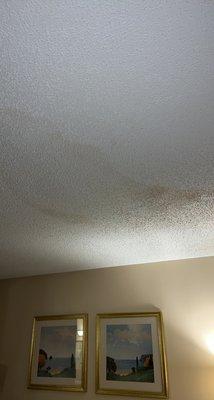 Ceiling leaking and residue!