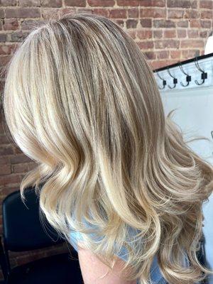 Blonde ashy beach highlights