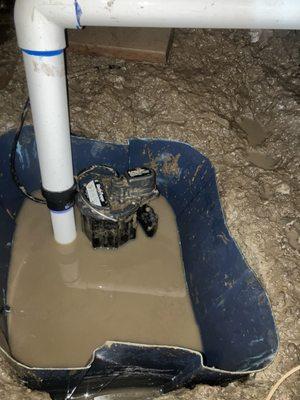 House was flooded with sewage due to blockage causing it to leak into the crawl space.