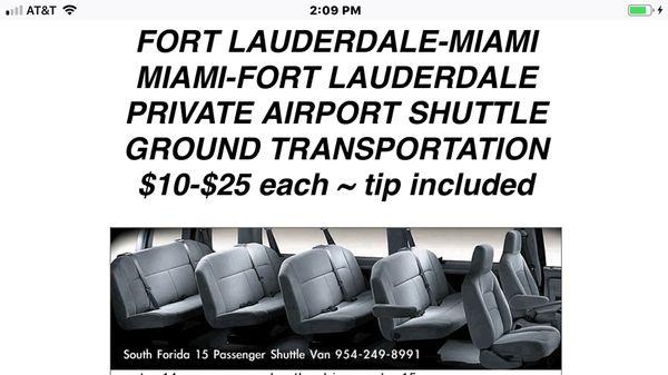 Florida Shuttle Van Service