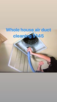 Whole house air duct cleaning $145 regular $300