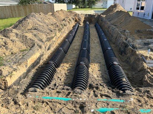 Drainfield installation