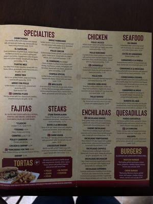 Menu as of 10-12-23