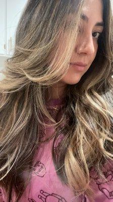 Honey blonde ombré