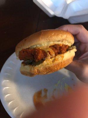 "Not closed on Sunday" Spicy chicken sandwich