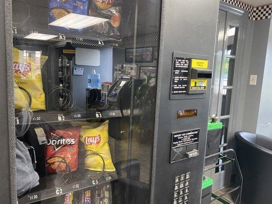 All vending machines are cash :)