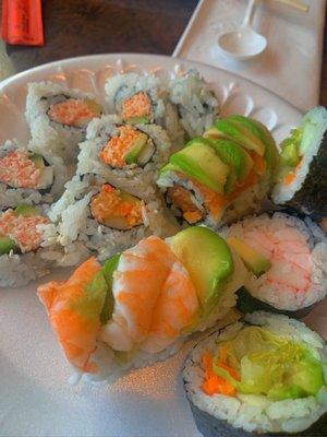 Assorted sushi