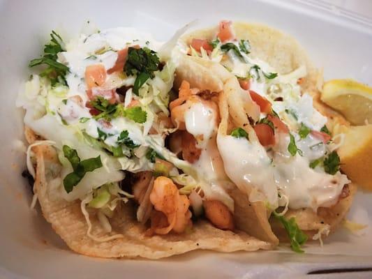 Love their shrimp tacos!