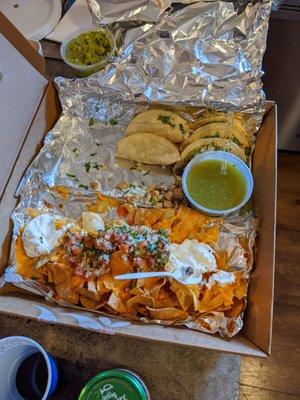 Half-eaten taco box (couldn't manage a photo before my family dug in)