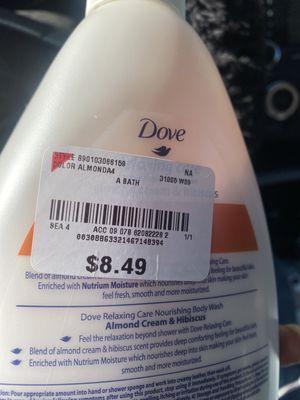 $8.49 for large 800 ML Dove still better than most stores