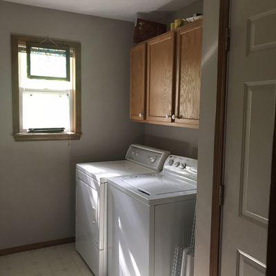 Laundry room in lodge.