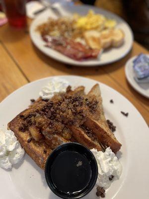 Banana chocolate chip French toast