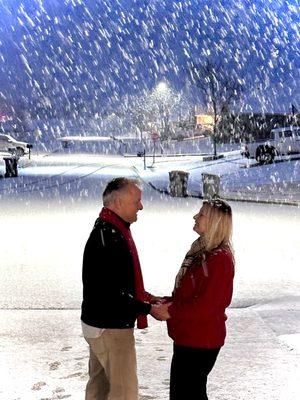 Special moments with your spouse are a reminder that even in the cold, there's warmth and happiness to be found in the one you cherish.