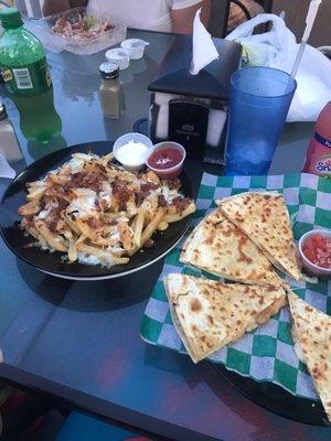 Bacon Cheese Fries Shrimp Quesadilla