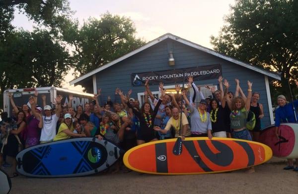 Paddle crew getting ready for the Full Moon Paddle at RMP!