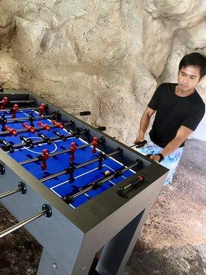 Foosball under the cave!