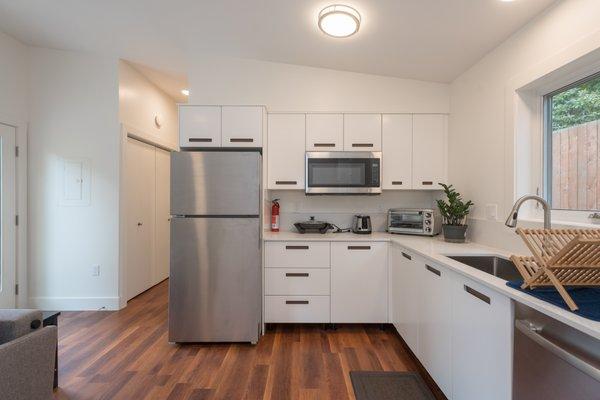 Kitchen of one of our hyper efficient ADUs